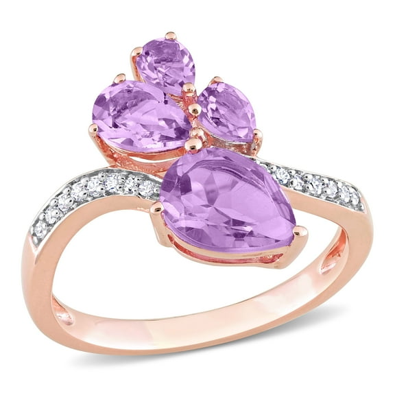 Everly Women's Amethyst 14k Rose Gold Ring