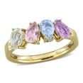 thumbnail image 1 of Everly Women's 1 3/5ct TGW Multi-Gemstone Yellow Plated Sterling Silver 4-Stone Ring, 1 of 10