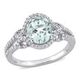 thumbnail image 1 of Everly Women's Aquamarine 10K White Gold Engagement Ring, 1 of 8