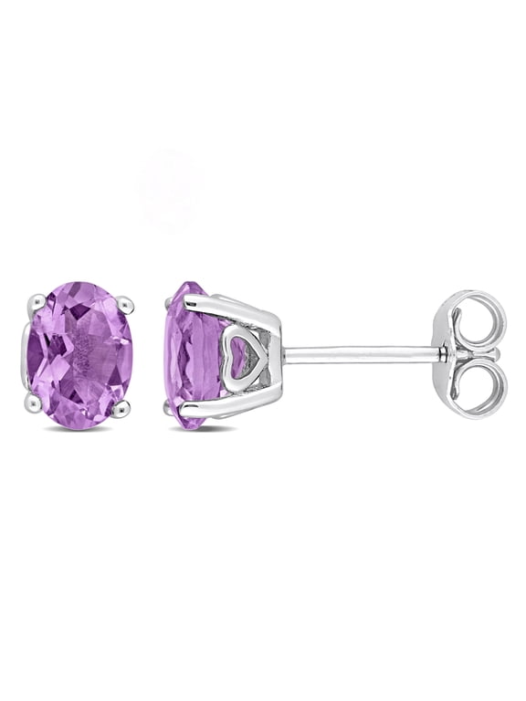 Women's Amethyst Sterling Silver Earrings