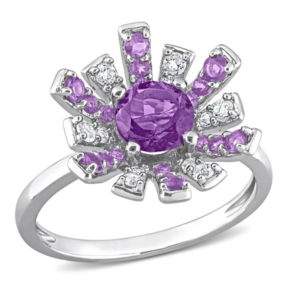 Everly Women's Amethyst and Topaz Sterling Silver Ring