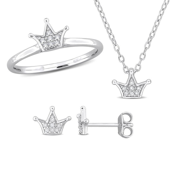 Everly Women's Created Sapphire Sterling Silver Jewelry Set