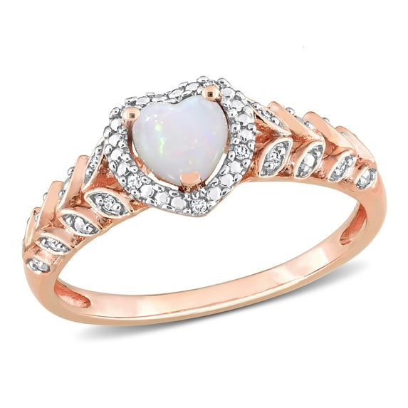 Everly Women's Opal 10k Rose Gold Ring