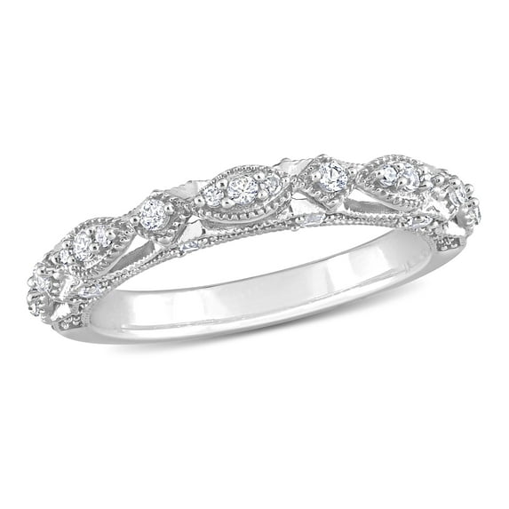 Everly Women's Created Sapphire 10k White Gold Ring