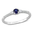thumbnail image 1 of Everly Women's Created Sapphire Sterling Silver Ring, 1 of 7