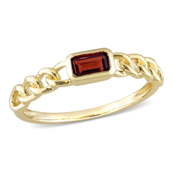 Everly Women's Garnet 10k Yellow Gold Ring