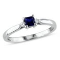 thumbnail image 1 of Everly Women's Created Sapphire Sterling Silver Engagement Ring, 1 of 6