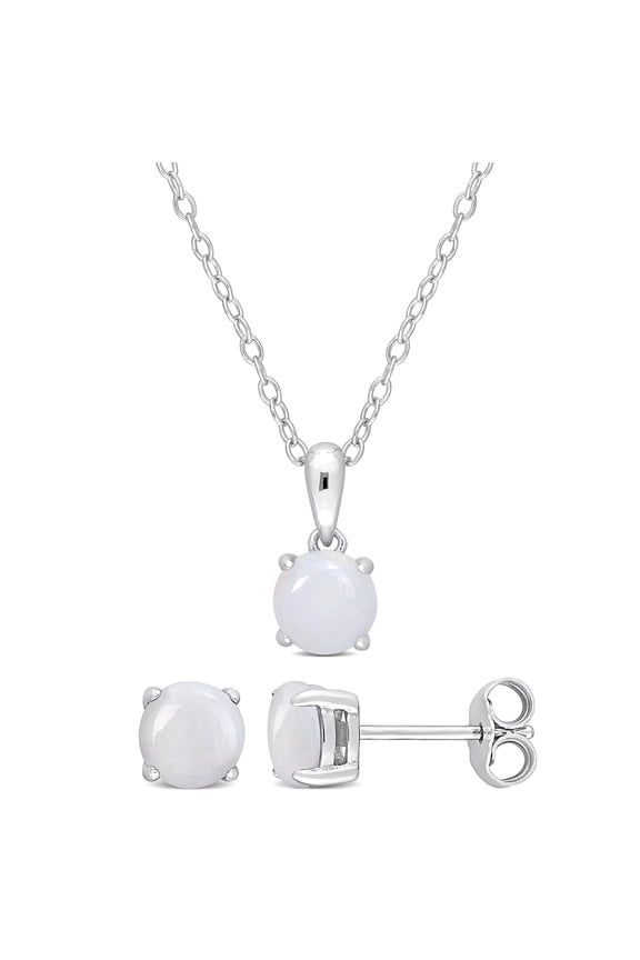 Women's Opal Sterling Silver Earrings