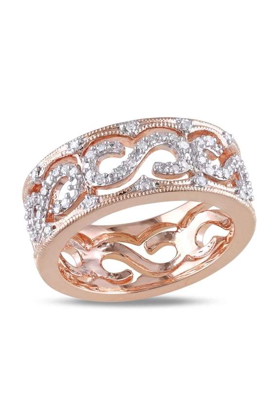 Women's Diamond Rose Gold Plated Ring