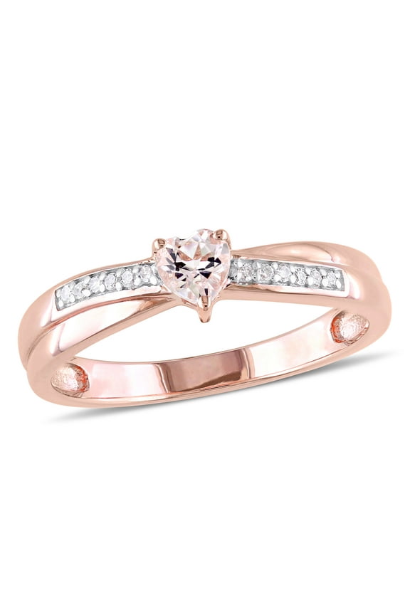 Women's Morganite Rose Gold Plated Ring