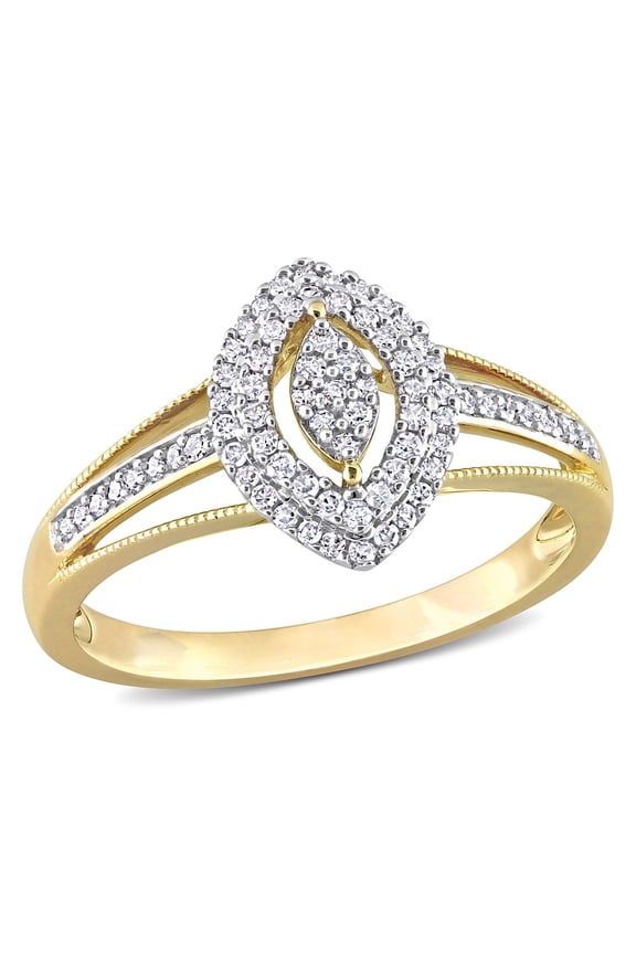 Women's Diamond 10K Yellow Gold Engagement Ring