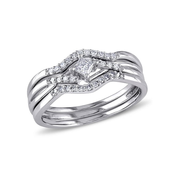 Everly Women's Diamond 10k White Gold Bridal Set