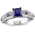 thumbnail image 1 of Everly Women's Created Sapphire 10K White Gold Engagement Ring, 1 of 7