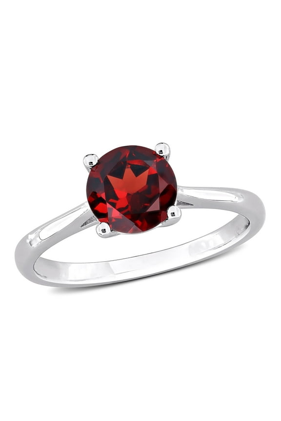 Women's Garnet Sterling Silver Ring