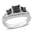 thumbnail image 1 of Everly Women's Diamond 10k White Gold Bridal Set, 1 of 8