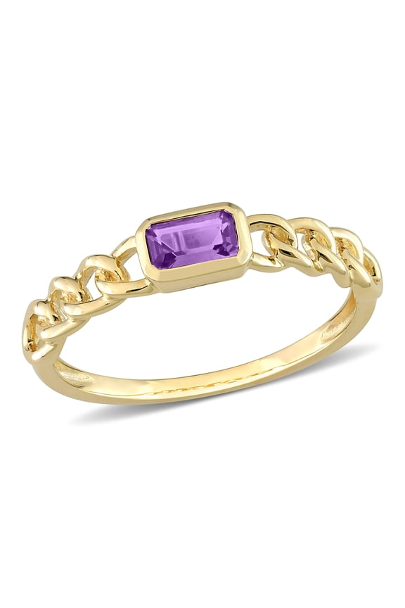 Women's Amethyst 10k Yellow Gold Ring