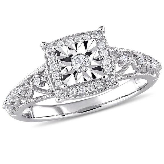 Everly Women's Diamond Sterling Silver Engagement Ring