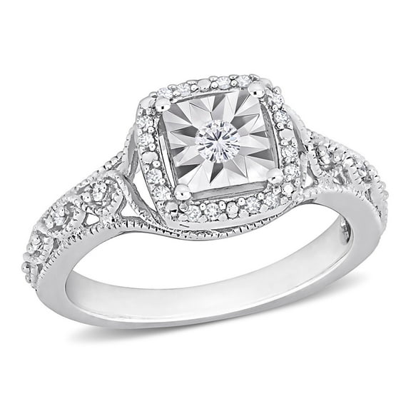 Everly Women's Diamond Sterling Silver Engagement Ring