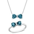 thumbnail image 1 of Everly Women's Topaz 10k White Gold Jewelry Set, 1 of 8