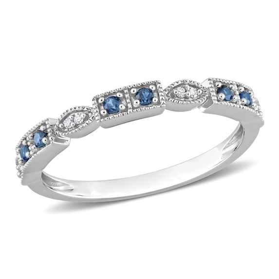 Everly Women's Sapphire 10k White Gold Ring