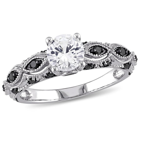 Everly Women's Created Sapphire and Diamond 10K White Gold Engagement Ring