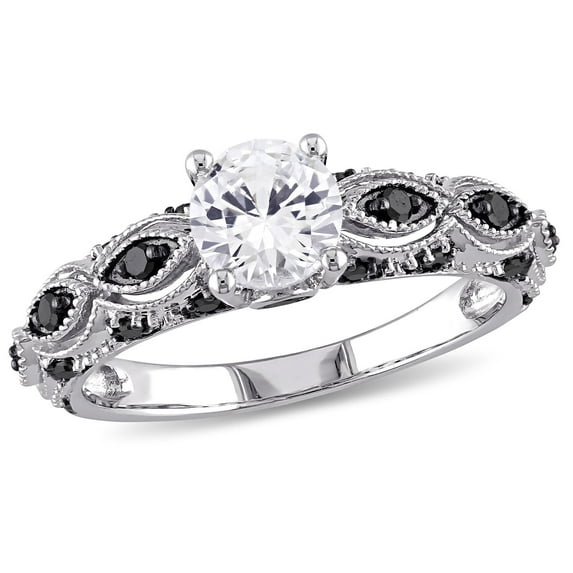 Everly Women's Created Sapphire and Diamond 10K White Gold Engagement Ring