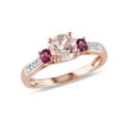 thumbnail image 1 of Everly Women's Morganite and Tourmaline 10K Rose Gold Engagement Ring, 1 of 6
