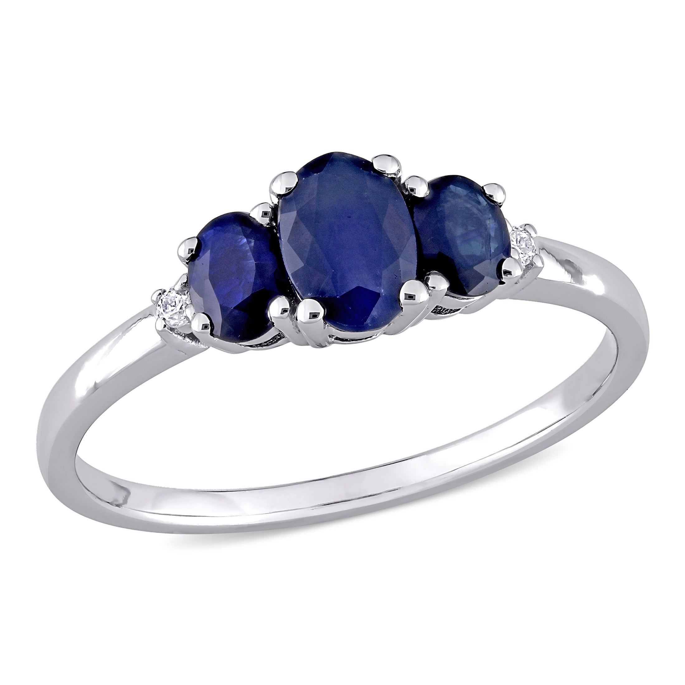 Everly Women's Sapphire 10K White Gold Engagement Ring