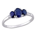 thumbnail image 1 of Everly Women's Sapphire 10K White Gold Engagement Ring, 1 of 7