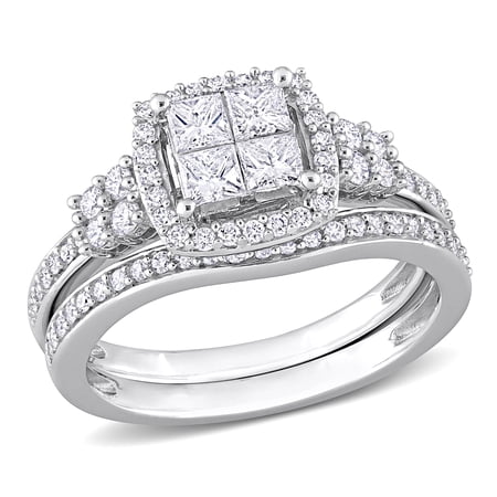 Everly Women's Diamond 10k White Gold Bridal Set