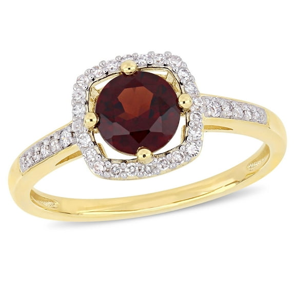 Everly Women's Garnet 10k Yellow Gold Ring