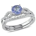 thumbnail image 1 of Everly Women's Tanzanite 10k White Gold Bridal Set, 1 of 7