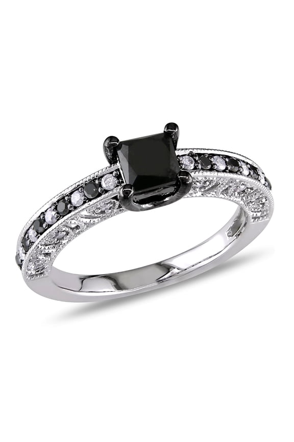 Women's Diamond Sterling Silver Engagement Ring