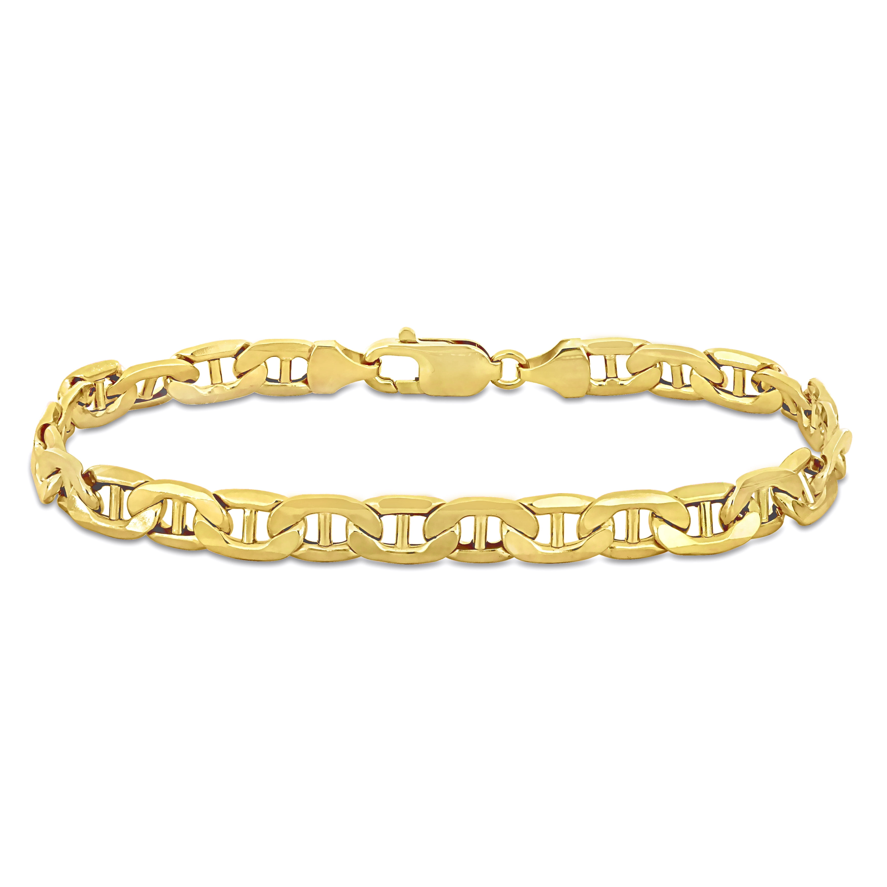 Everly Women's 7mm 10kt Yellow Gold Mariner Chain Bracelet - 7.5 in.
