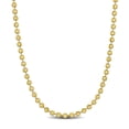 thumbnail image 1 of Everly Women's 10kt Yellow Gold Diamond Cut Ball Chain Necklace, 1 of 6