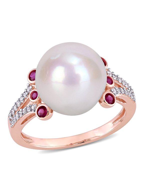 Women's Ruby 10k Rose Gold Ring