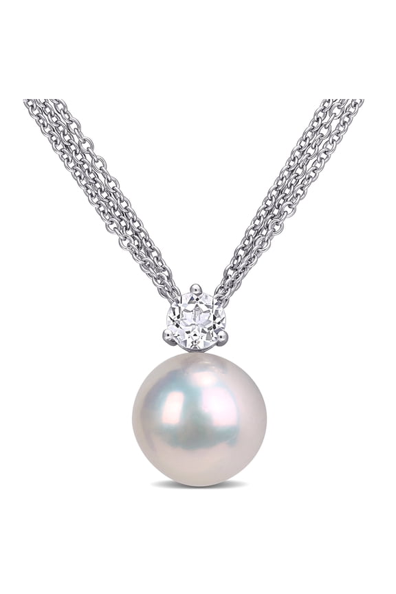 Women's Cultured Pearl Sterling Silver Necklace