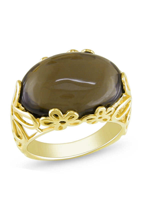 Women's Quartz Yellow Gold Plated Ring