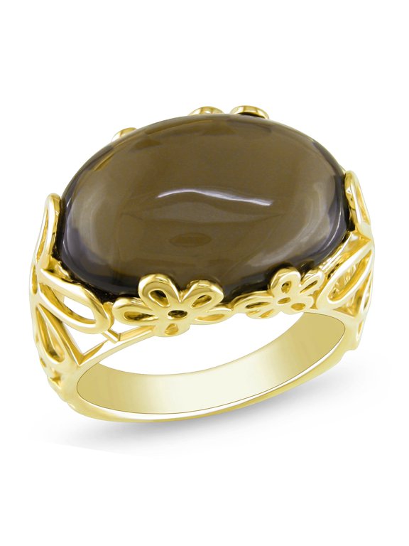 Women's Quartz Yellow Gold Plated Ring