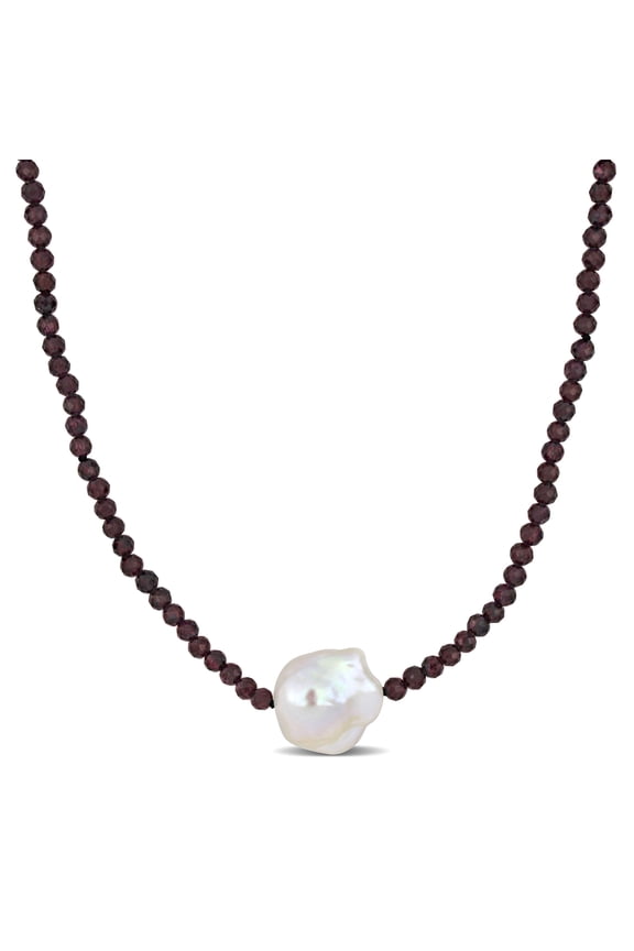 Women's Cultured Pearl Sterling Silver Necklace
