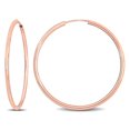 thumbnail image 1 of Everly Women's 30mm 14k Rose Gold Hoop Earrings, 1 of 7