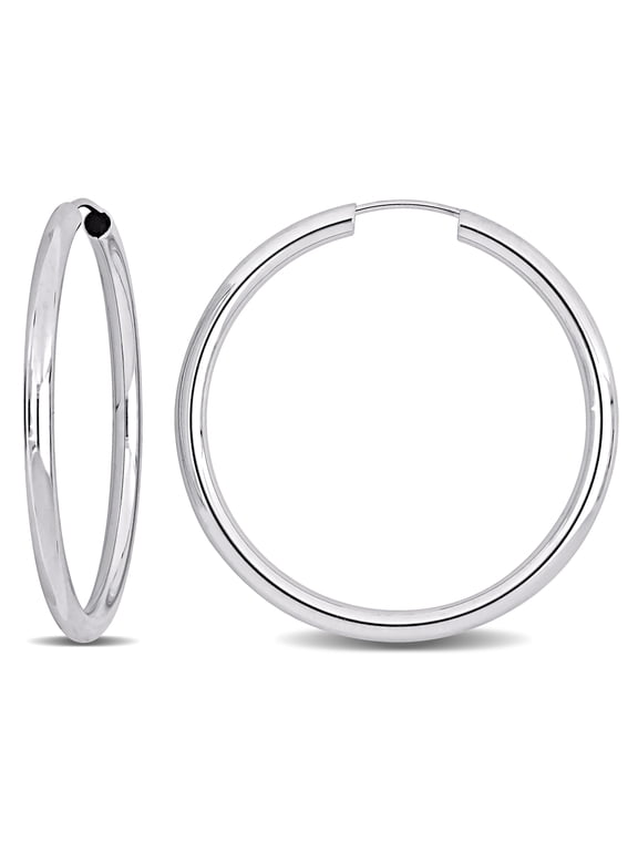 Women's 30mm 14k White Gold Hoop Earrings