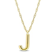 Everly Womens 14k Yellow Gold Initial J Pendant with Chain