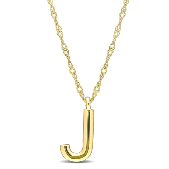Everly Women's 14k Yellow Gold Initial 'J' Pendant with Chain