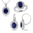 thumbnail image 1 of Everly Women's Created Sapphire Sterling Silver Jewelry Set, 1 of 10