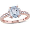 thumbnail image 1 of Everly Women's Aquamarine Rose Gold Plated Ring, 1 of 4