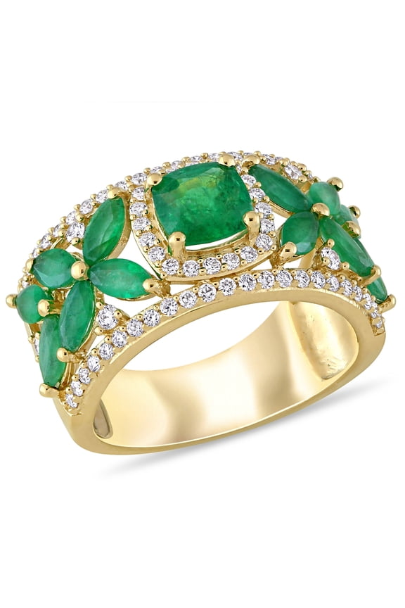 Women's Emerald 14k Yellow Gold Ring