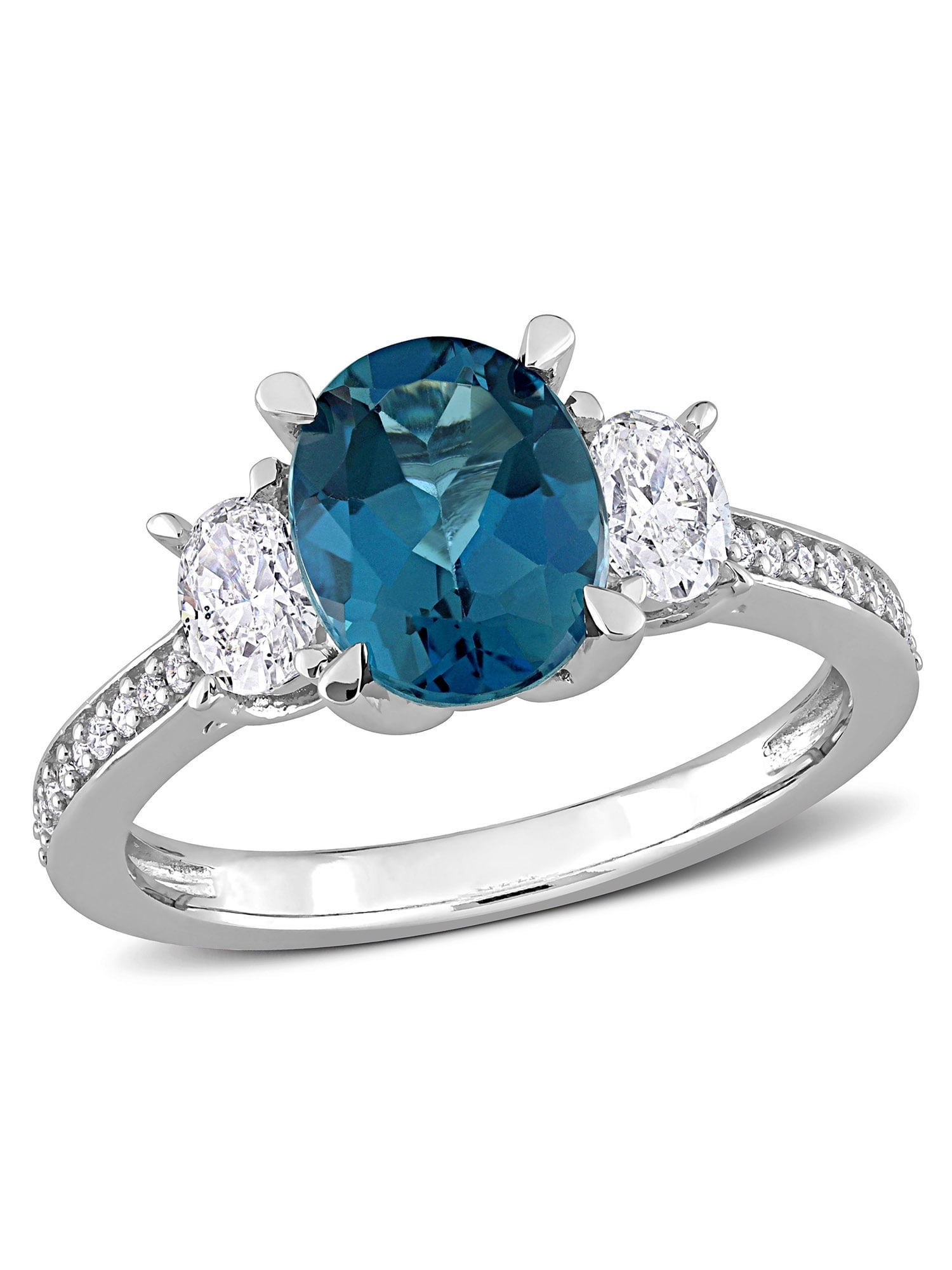 Everly Women's Topaz 14K White Gold Engagement Ring