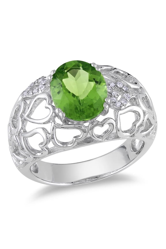 Women's Peridot Sterling Silver Ring