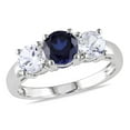 thumbnail image 1 of Everly Women's Created Sapphire 10K White Gold Engagement Ring, 1 of 6